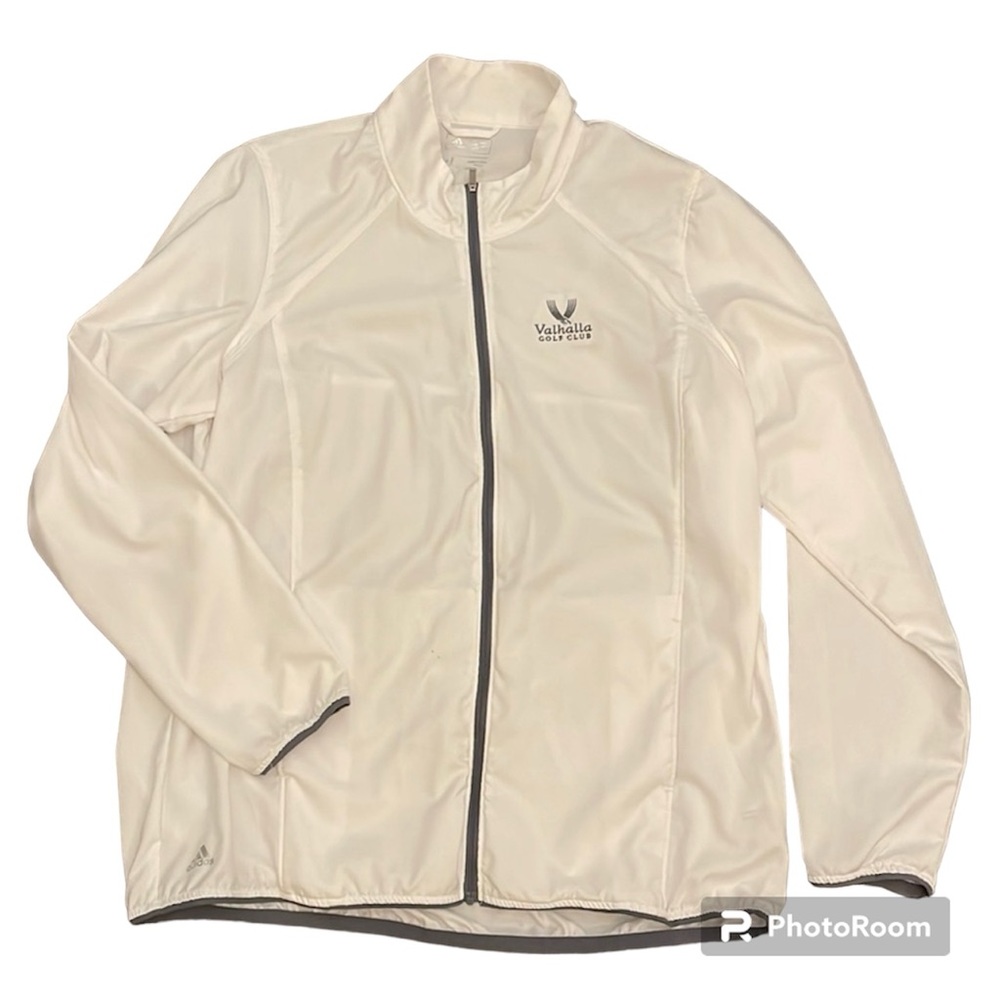 ADIDAS Valhalla White Full Zip Windbreaker Size XL